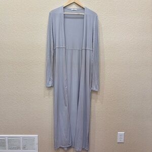 LA Made Light Weight Supima Cotton Duster Blue Grey Size XS